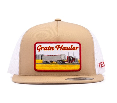 Vexil Grain Hauler Khaki and White Ball Cap - West 20 Saddle Co.
