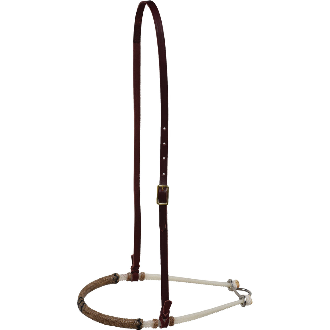 Berlin Custom Leather Double Rope Noseband with Braided Rawhide