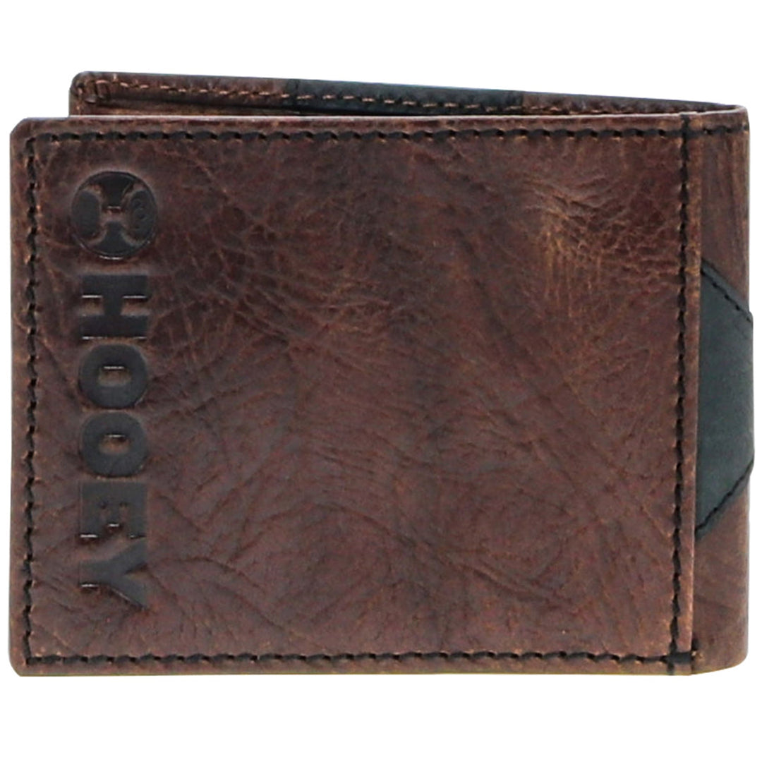 Hooey Kai Brown and Tan Patchwork Bifold Wallet