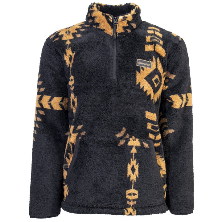 Hooey Men's Black and Tan Fleece Pullover