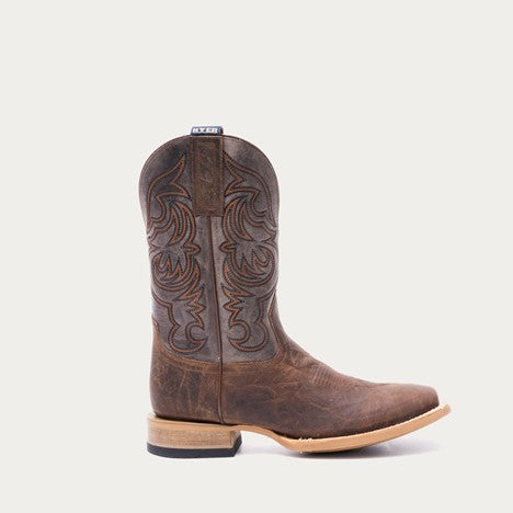 Hyer Men's Tan and Grey Bucklin Western Boot