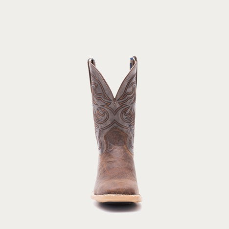 Hyer Men's Tan and Grey Bucklin Western Boot