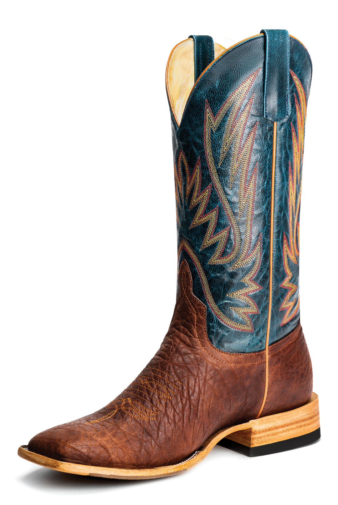 Horse Power Men's Navy Shrunken Cowboy Comanche Boot - West 20 Saddle Co.