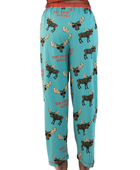 Lazy One Women's Blue Don't Moose With Me Pj Set