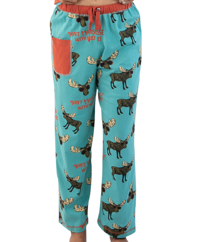 Lazy One Women's Blue Don't Moose With Me Pj Set