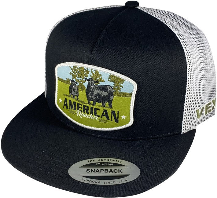 Vexil Angus Cow Calf American Rancher Black and White Hat - West 20 Saddle Co.