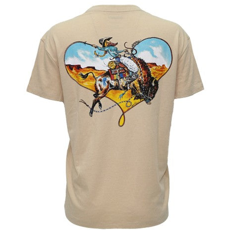 Hooey Women's Tan Buffalo Heart Tee