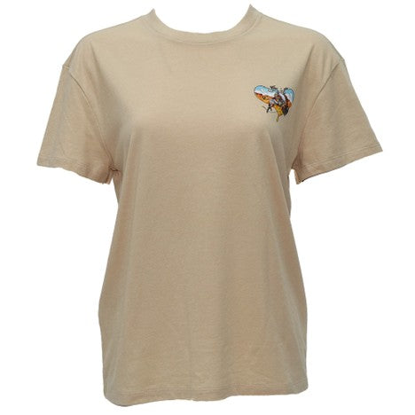 Hooey Women's Tan Buffalo Heart Tee