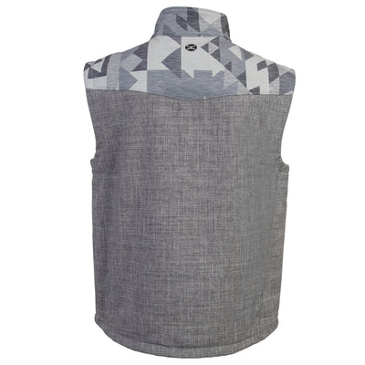 Hooey Men's Grey and Aztec Softshell Vest
