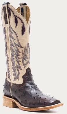 Hyer Women's Blackberry Purple Ostrich Harper Western Boot