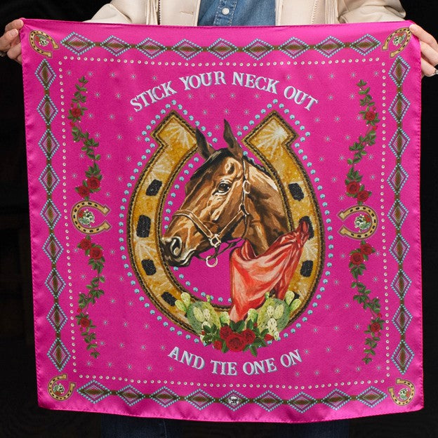 Fringe Scarves Hot Pink Hold Your Horses Scarf