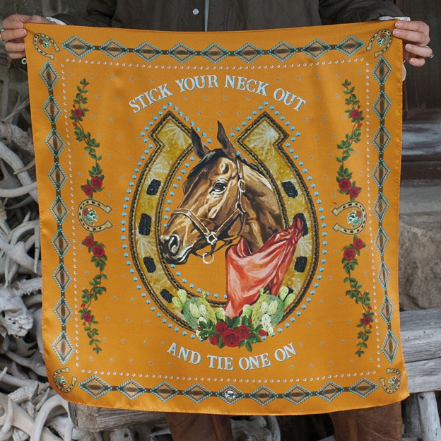 Fringe Scarves Hunter Orange Hold Your Horses Scarf