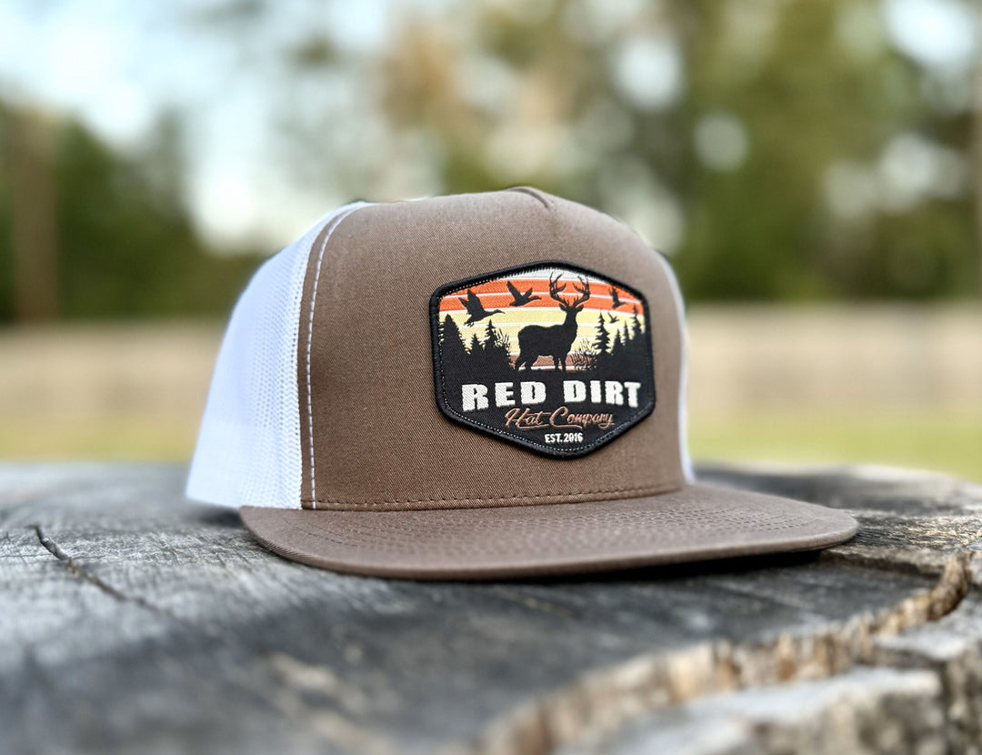 Red Dirt Hat Co Brown and White Open Season Ball Cap