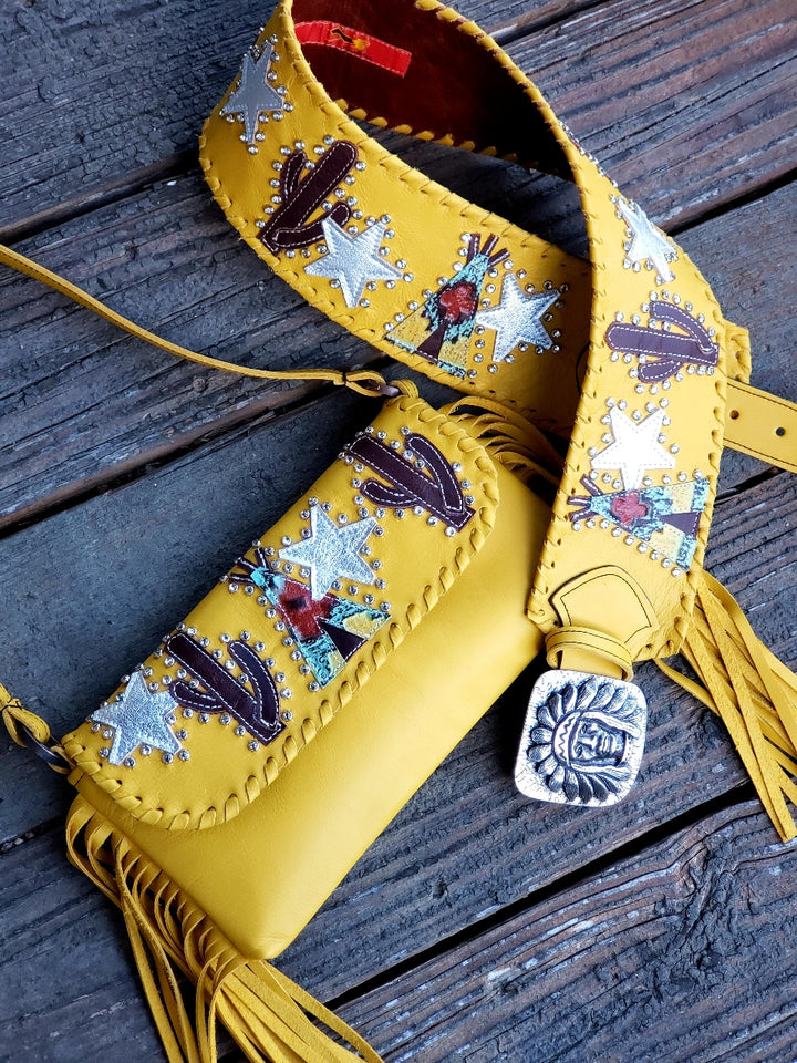 KurtMen Mustard Reservations Hall of Fame Wide Belt