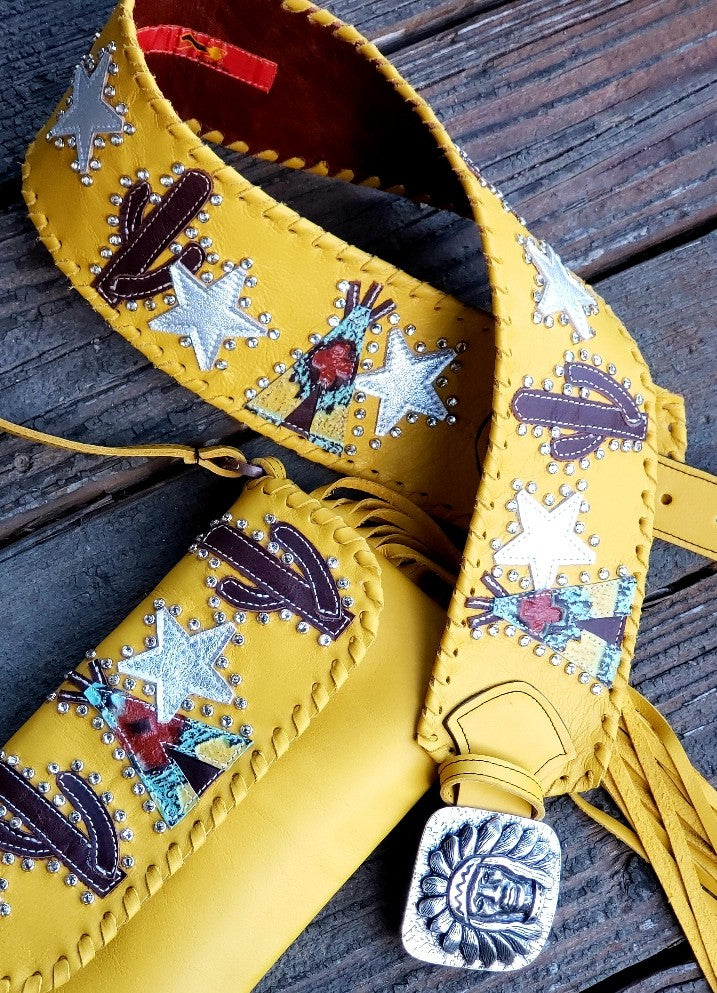 KurtMen Mustard Reservations Hall of Fame Wide Belt
