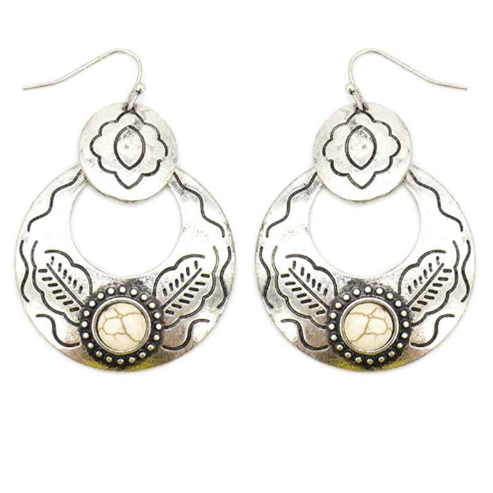 WYO-Horse Native Prairie Silver Earrings