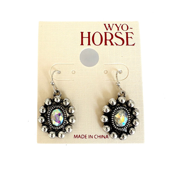 WYO-Horse Round Rosary Earrings