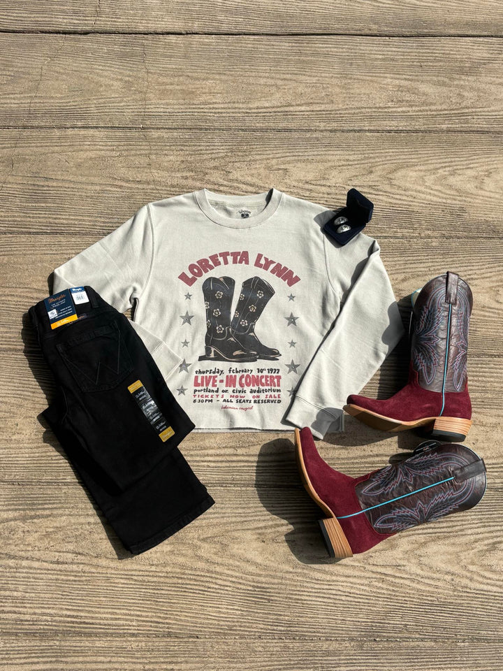 Bohemian Cowgirl Loretta Lynn Sweatshirt