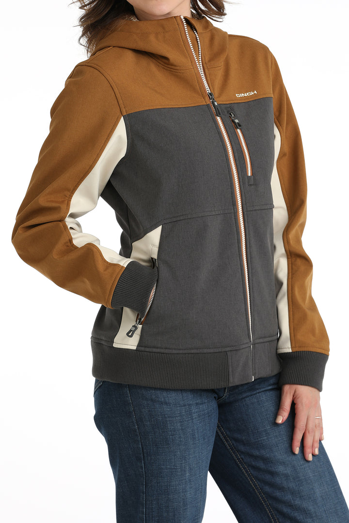 Cinch Women's Gold and Charcoal Bonded Hoodie