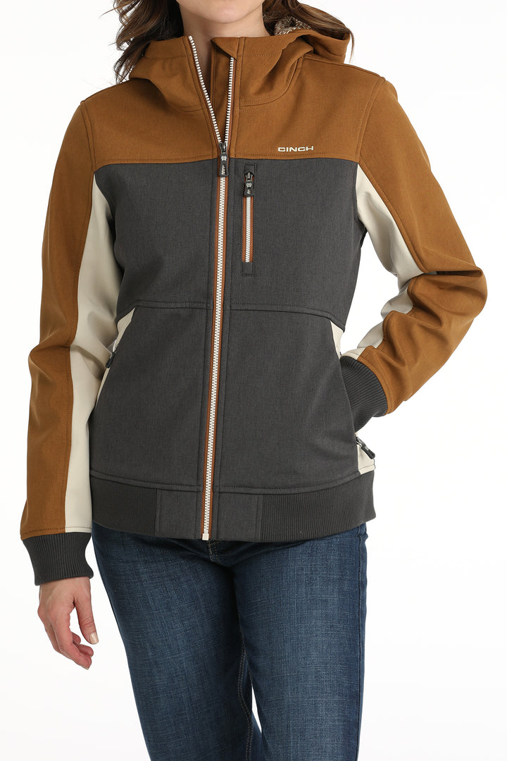 Cinch Women's Gold and Charcoal Bonded Hoodie