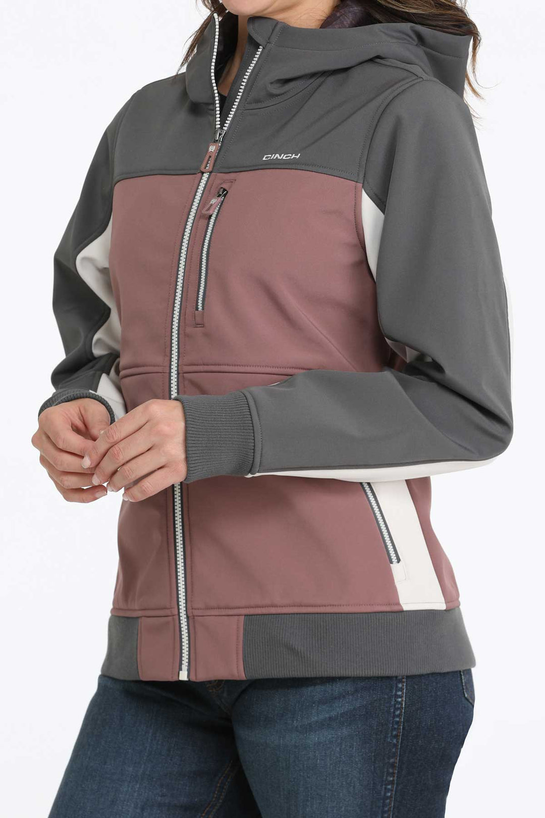 Cinch Women's Color Blocked Bonded Hoodie