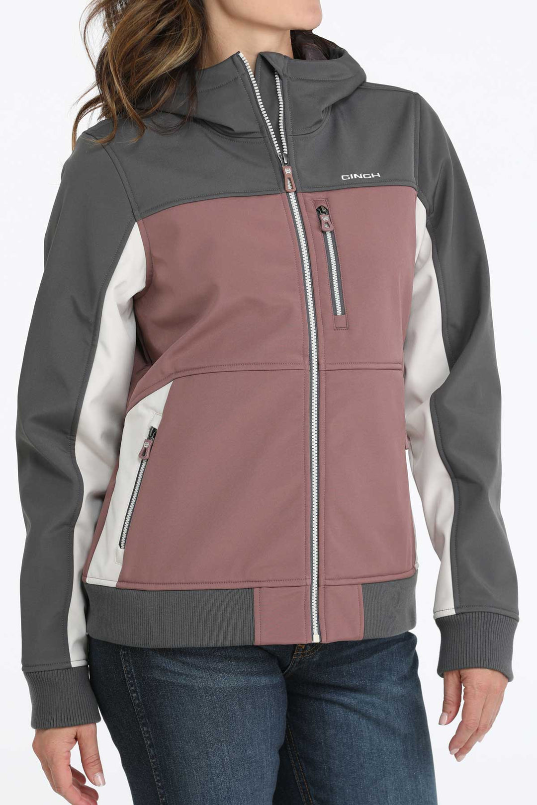 Cinch Women's Color Blocked Bonded Hoodie