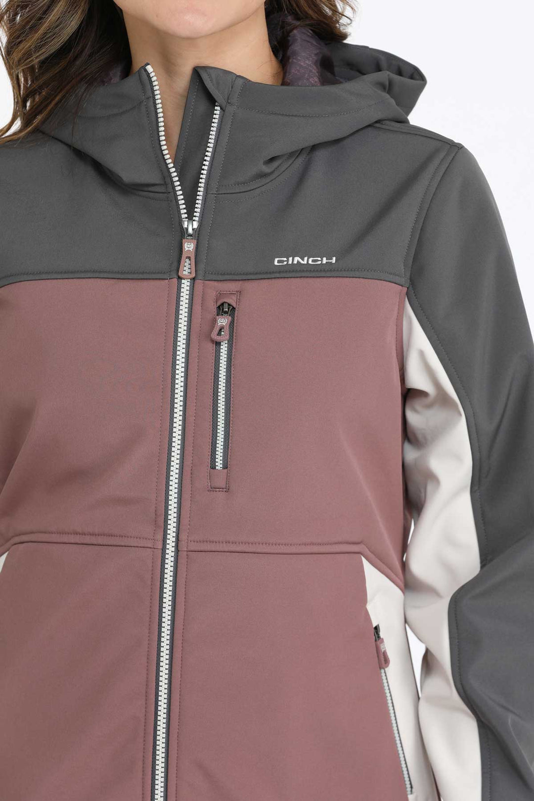 Cinch Women's Color Blocked Bonded Hoodie