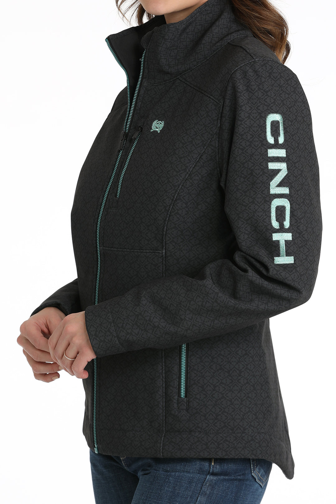 Cinch Women's Black and Teal Concealed Carry Jacket