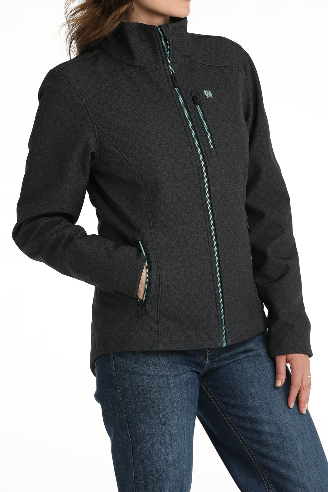 Cinch Women's Black and Teal Concealed Carry Jacket