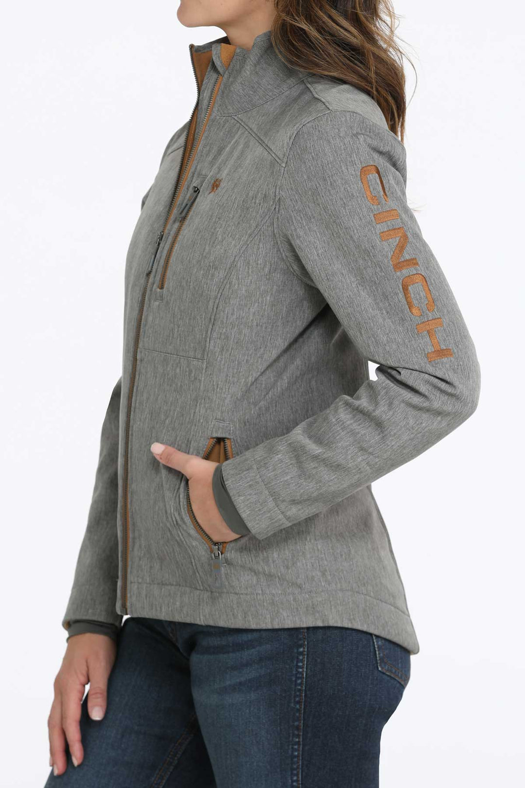 Cinch Women's Charcoal Concealed Carry Bonded Jacket