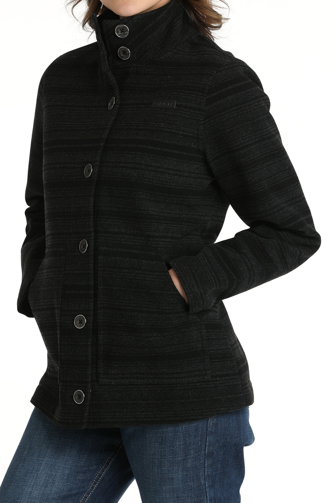 Cinch Women's Black and Gray Twill Jacket