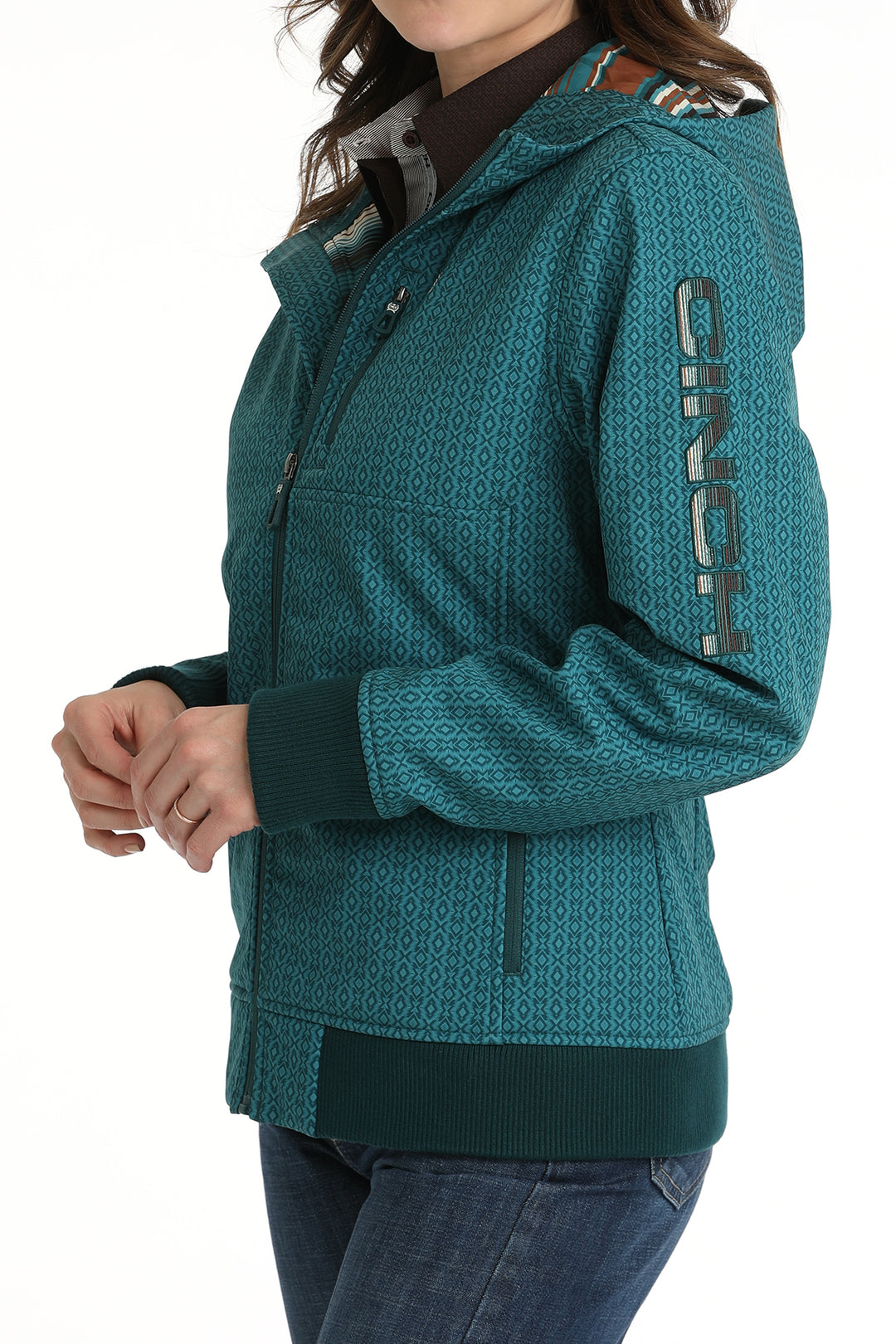 Cinch Women's Teal Bonded Hoodie