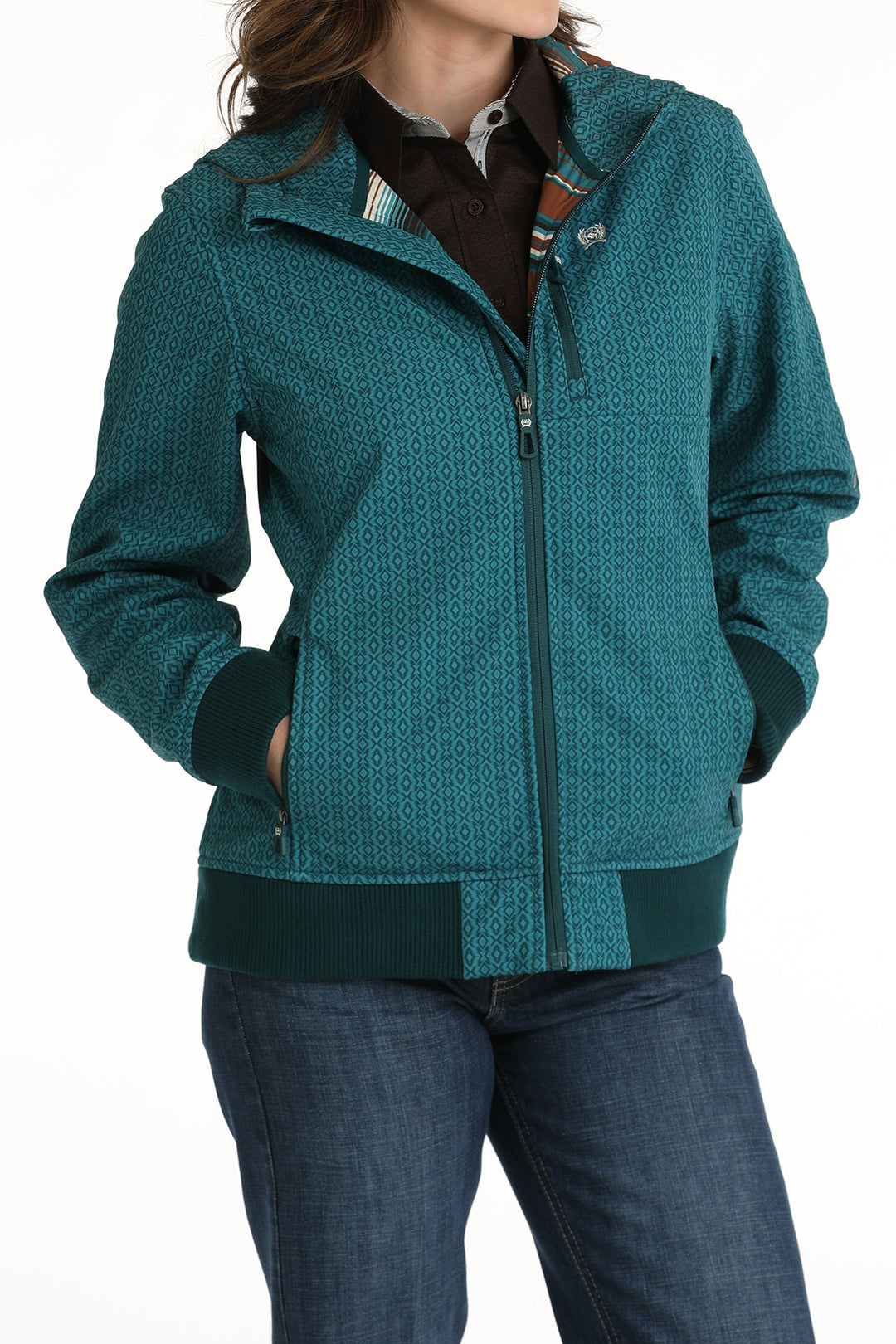 Cinch Women's Teal Bonded Hoodie