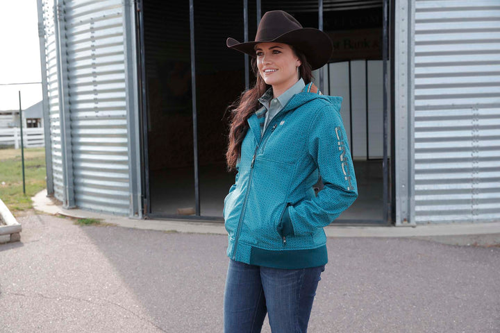 Cinch Women's Teal Bonded Hoodie