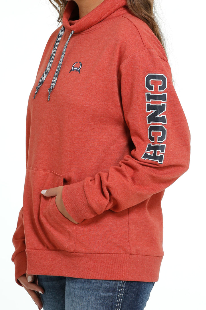 Cinch Women's Heather Red French Terry Pullover