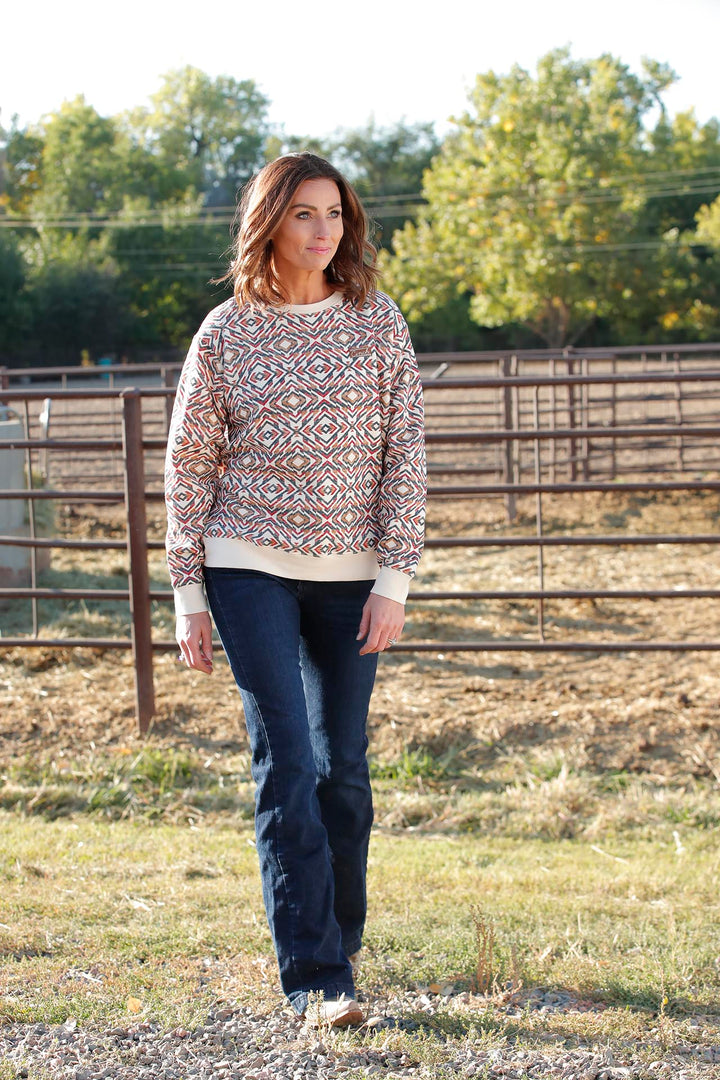 Cinch Women's Multi French Terry Sweatshirt