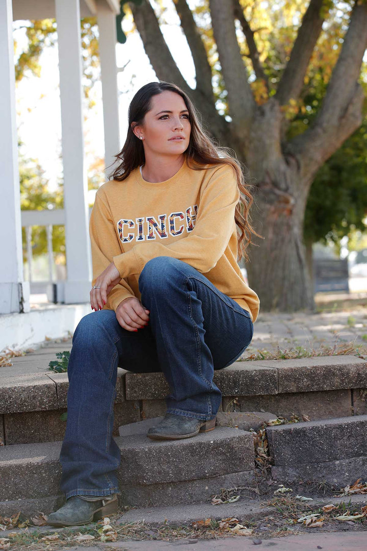 Cinch Women's Gold Logo Sweatshirt