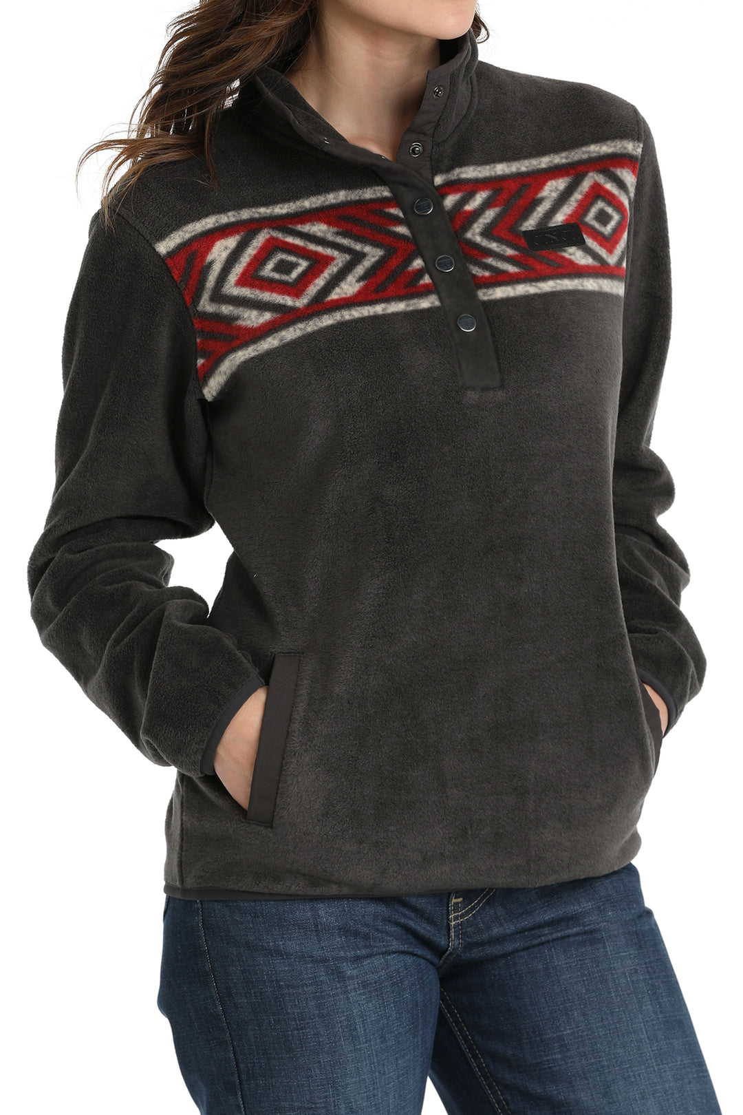 Cinch Women's Charcoal Fleece Pullover