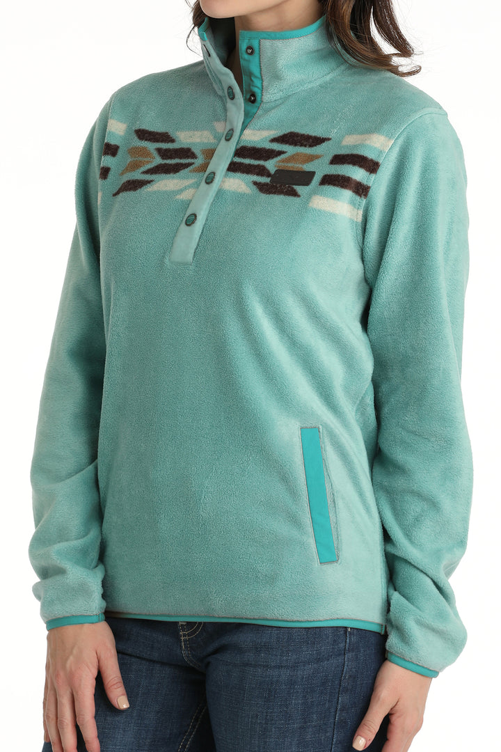 Cinch Women's Turquoise Fleece Pullover