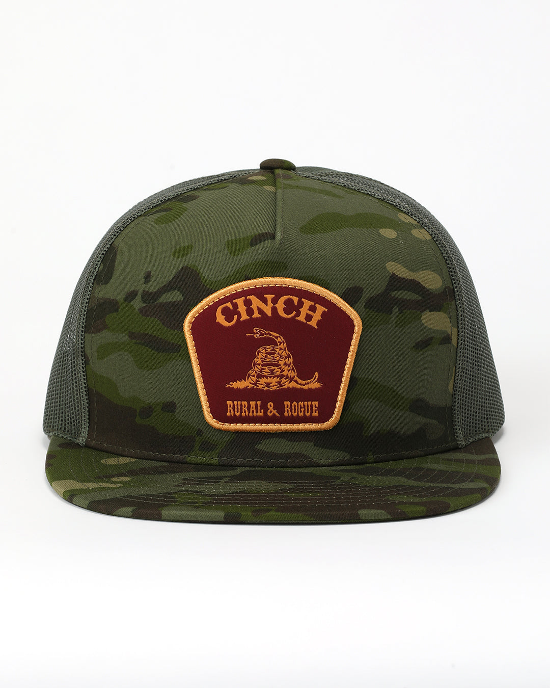 Cinch Olive Rural and Rogue FlexFit Trucker Cap