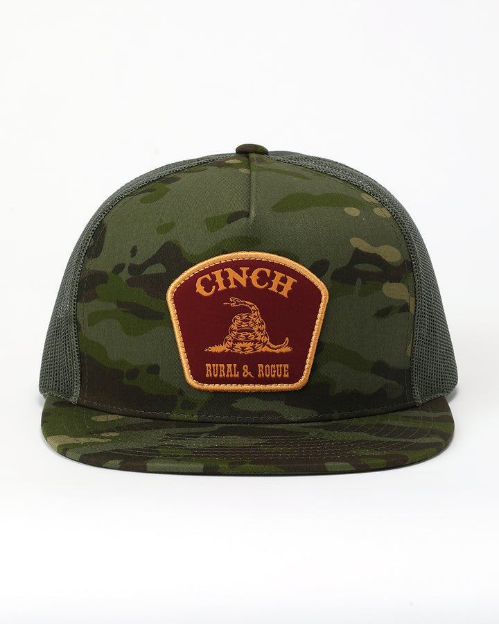 Cinch Olive Rural and Rogue FlexFit Trucker Cap
