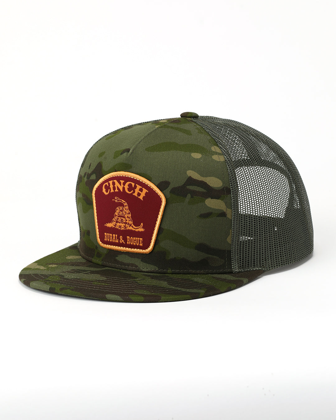 Cinch Olive Rural and Rogue FlexFit Trucker Cap