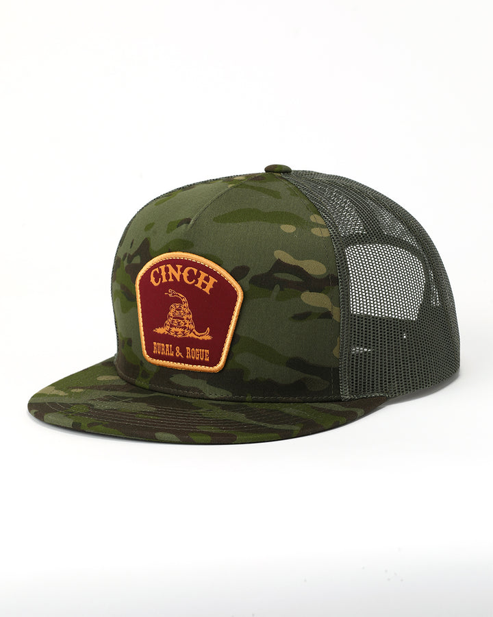 Cinch Olive Rural and Rogue FlexFit Trucker Cap