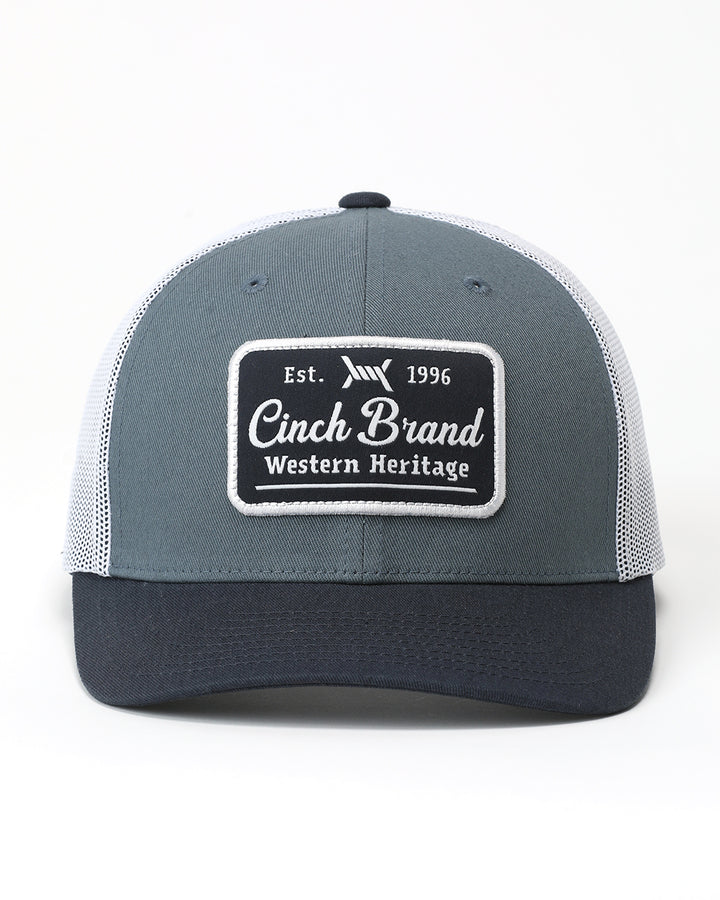 Cinch Blue Woven Logo Patch Trucker Cap