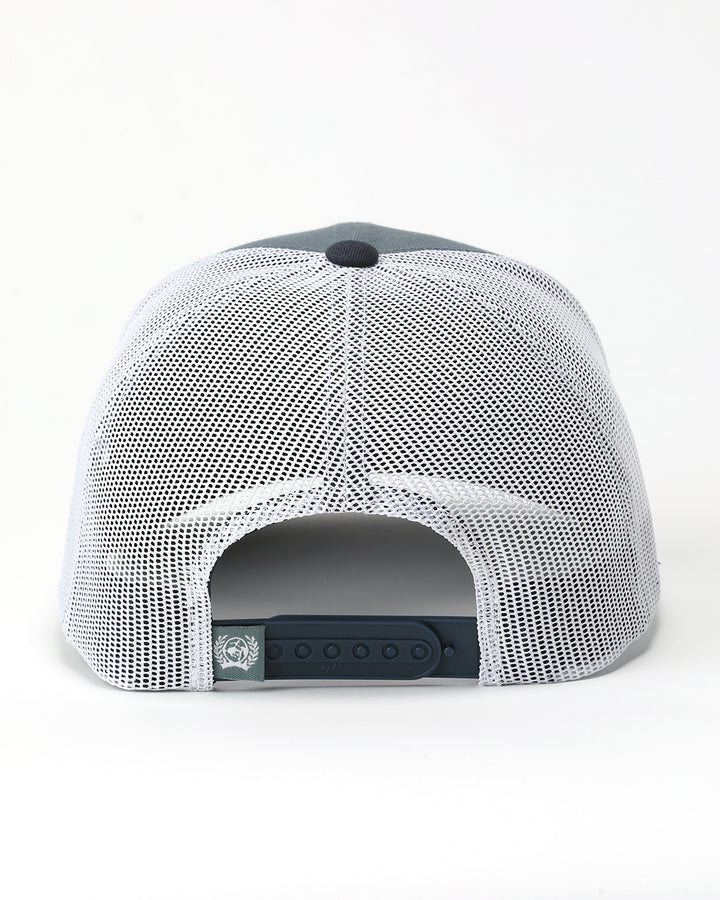 Cinch Blue Woven Logo Patch Trucker Cap