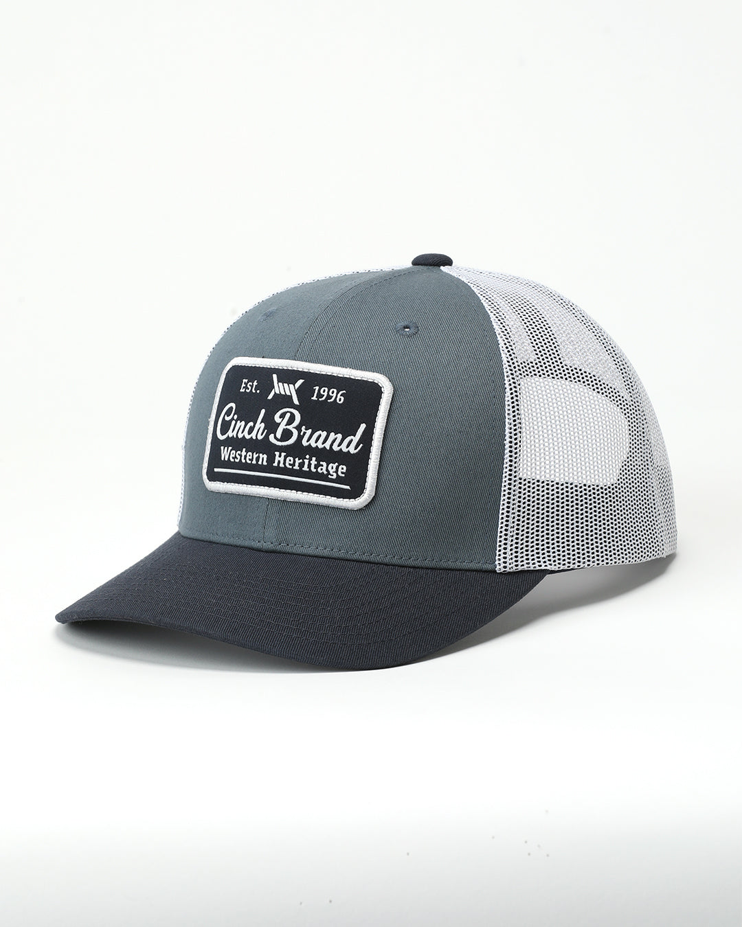 Cinch Blue Woven Logo Patch Trucker Cap