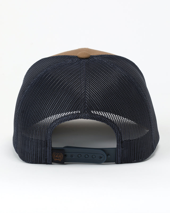 Cinch Brown Bucking Bronc Logo Patch Trucker Cap