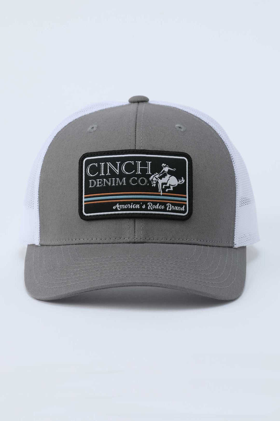 Cinch Gray Woven Logo Patch Flexfit Hat