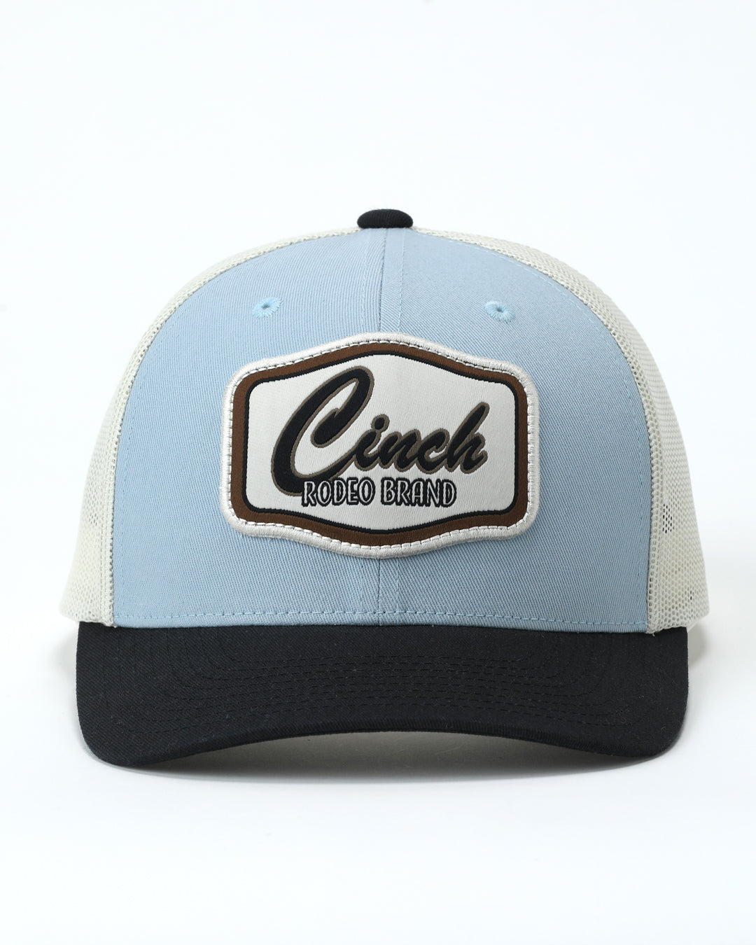 Cinch Women's Blue Woven Logo Patch Trucker Cap