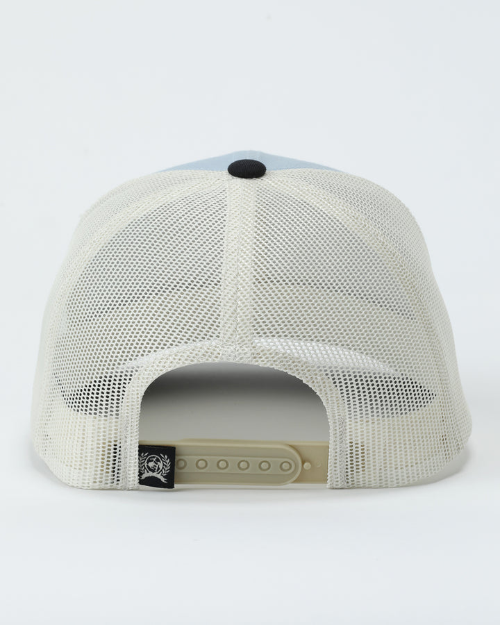 Cinch Women's Blue Woven Logo Patch Trucker Cap